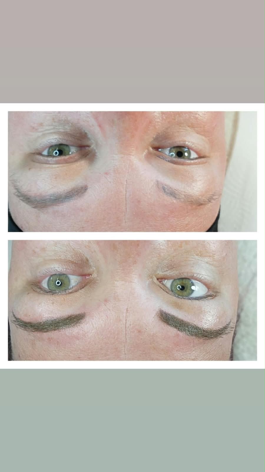 Brow results by Rochelle, two views